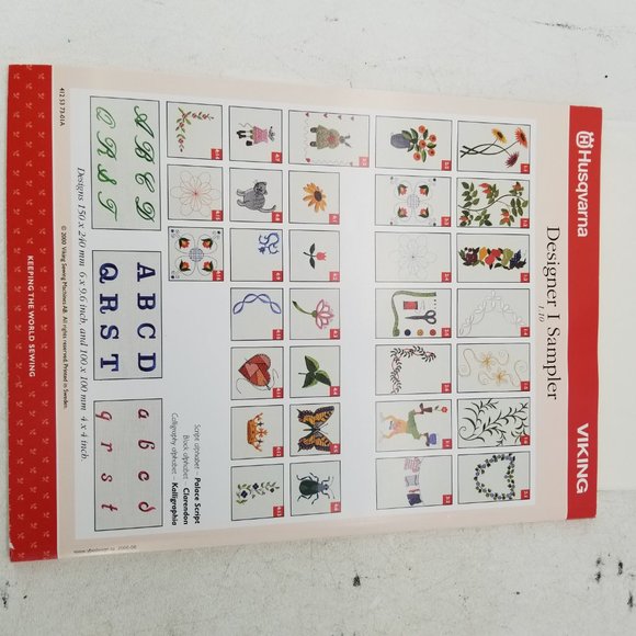 Husqvarna Viking Designer I Sampler Sewing Embroidery MachineTemplates  Original - Picture 10 of 11